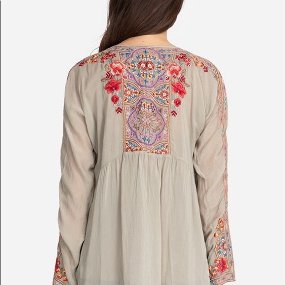 Johnny Was Alora Grain Rayon Tunic Blouse M NWT - Picture 9 of 9